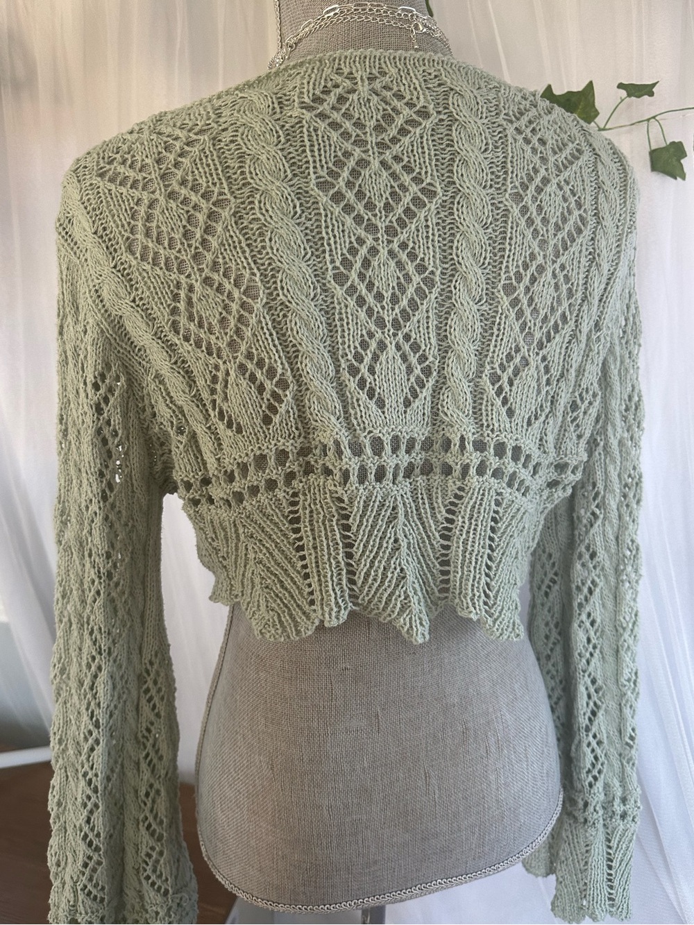 Cider Sage Open-Knit Sweater Top - Picture 2 of 3